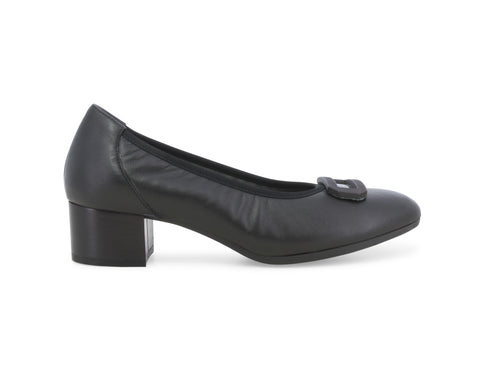 Melluso Décolleté Elegante con Accessorio Tomaia Pelle Nera X5318W-244674