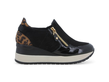 Melluso Scarpe Made in Italy Accollate Invernali con Zip Tomaia Pelle Nera R25545W-243990