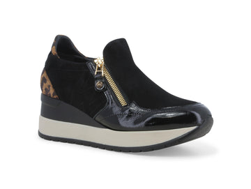 Melluso Made in Italy Winter Slip-on with Zip Leather Upper