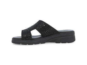 Melluso Ciabatta Tessuto Nero - Dettaglio laterale R80232Q-259174