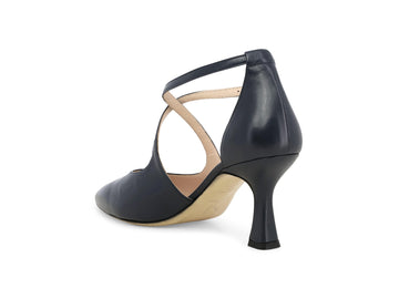 Melluso Décolleté Pelle Blu - Dettaglio tacco E1631Q-257630