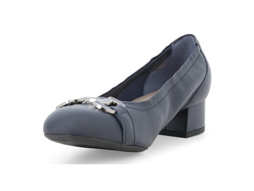 Melluso Décolleté Pelle Blu - Dettaglio punta N412Q-257200