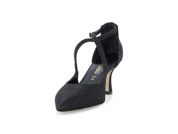 Melluso Décolleté Tessuto Nero - Dettaglio punta E1631Q-257679