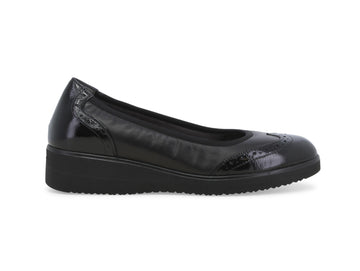 Melluso Décolleté Comfort Invernale Zeppa Tomaia Pelle Nera R35108W-244463