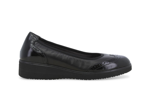 Melluso Décolleté Comfort Invernale Zeppa Tomaia Pelle Nera R35108W-244463