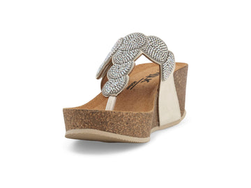 Melluso Infradito Tessuto Beige - Dettaglio punta 018153Q-259570