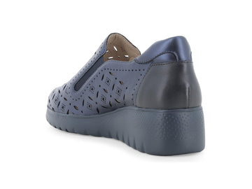 Melluso Mocassini Pelle Blu - Dettaglio tacco K55483-256074