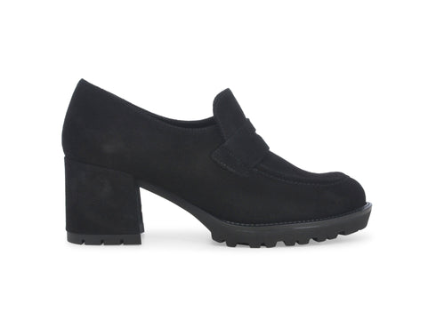 Melluso Donna Mocassini Tacco Largo Tomaia Camoscio Nero L5251W-241272