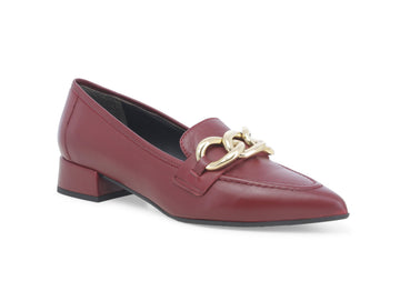 Melluso Women's Pointed Loafers Low Heel Leather Upper