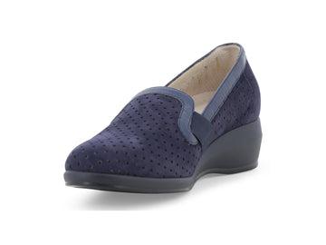 Melluso Mocassino Camoscio Blu - Dettaglio punta R30618Q-260674
