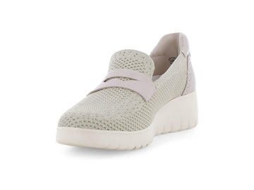 Melluso Mocassino Tessuto Beige - Dettaglio punta K55478-256850