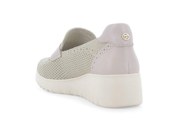 Melluso Mocassino Tessuto Beige - Dettaglio tacco K55478-256850