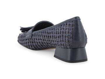 Melluso Mocassino Pelle Blu - Dettaglio tacco V112-255872
