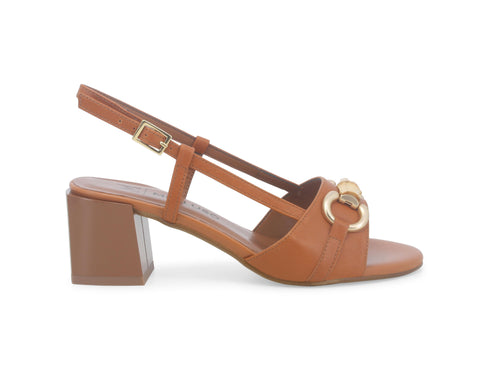 Melluso Sandali Chic Made in Italy Morsetto Tomaia Pelle Marrone K35518-234056