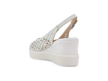 Melluso Sandalo Camoscio Bianco - Dettaglio tacco R80555Q-256320