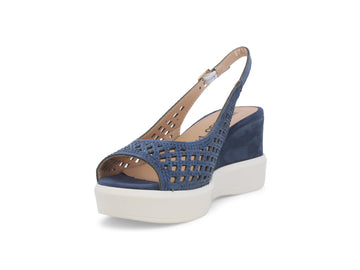 Melluso Sandalo Camoscio Blu - Dettaglio punta R80555Q-259056