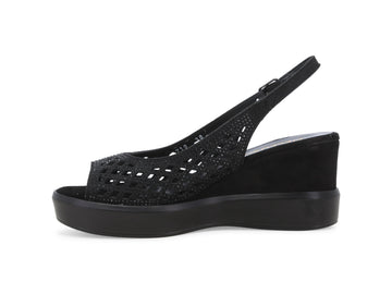 Melluso Sandalo Camoscio Nero - Dettaglio laterale R80555Q-256321