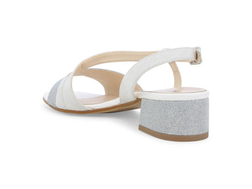 Melluso Sandalo Pelle Argento - Dettaglio tacco K35157Q-259351