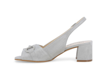 Melluso Sandalo Pelle Argento - Dettaglio laterale S641Q-257594