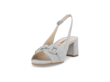 Melluso Sandalo Pelle Argento - Dettaglio punta S641Q-257594
