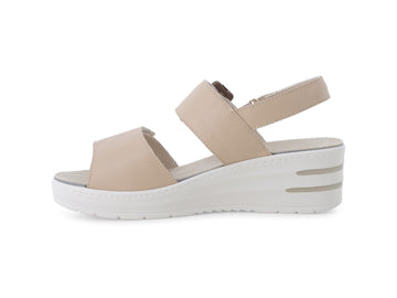 Melluso Sandalo Pelle Beige - Dettaglio laterale 019227Q-257216