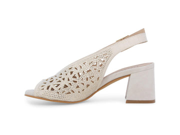 Melluso Sandalo Pelle Beige - Dettaglio laterale N653Q-255778