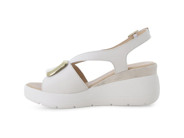 Melluso Sandalo Pelle Bianco - Dettaglio laterale 019272-255949