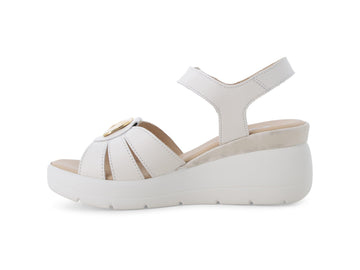 Melluso Sandalo Pelle Bianco - Dettaglio laterale 019276-255959