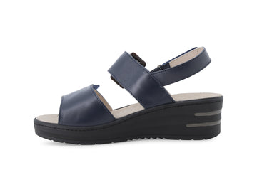 Melluso Sandalo Pelle Blu - Dettaglio laterale 019227Q-255899