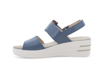 Melluso Sandalo Pelle Blu - Dettaglio laterale 019227Q-258949