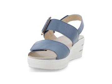 Melluso Sandalo Pelle Blu - Dettaglio punta 019227Q-258949