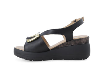 Melluso Sandalo Pelle Nero - Dettaglio laterale 019272-255952