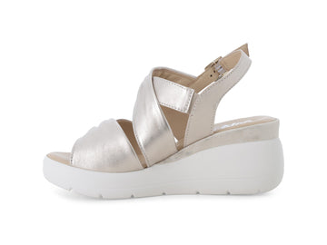 Melluso Sandalo Pelle Oro - Dettaglio laterale 019278-255965