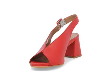 Melluso Sandalo Pelle Rosso - Dettaglio punta N622Q-261011