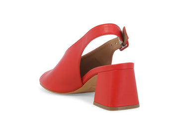 Melluso Sandalo Pelle Rosso - Dettaglio tacco N622Q-261011