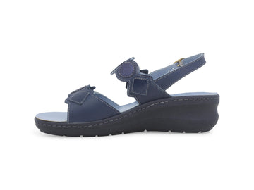 Melluso Sandalo Sintetico Blu - Dettaglio laterale K95232Q-261102