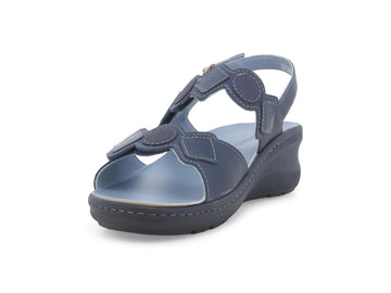 Melluso Sandalo Sintetico Blu - Dettaglio punta K95232Q-261102