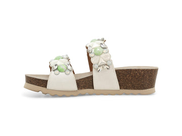 Melluso Sandalo Tessuto Bianco - Dettaglio laterale 018147Q-259564