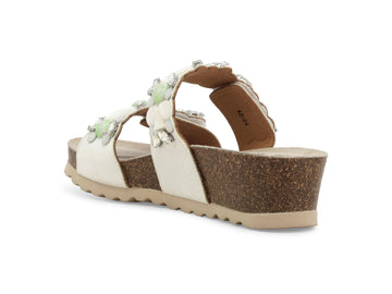 Melluso Sandalo Tessuto Bianco - Dettaglio tacco 018147Q-259564