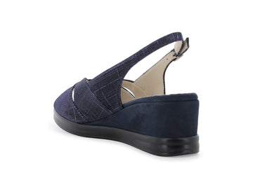 Melluso Sandalo Tessuto Blu - Dettaglio tacco R80339Q-257949