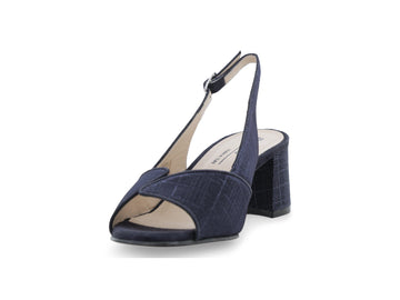 Melluso Sandalo Tessuto Blu - Dettaglio punta S634Q-257229