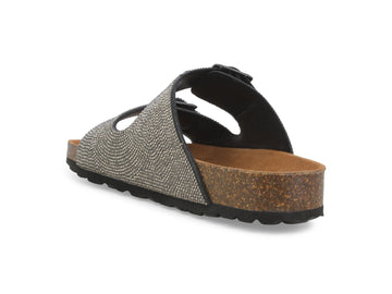 Melluso Sandalo Tessuto Nero - Dettaglio tacco 018146Q-259577