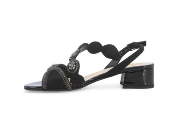 Melluso Sandalo Tessuto Nero - Dettaglio laterale K35555Q-259353