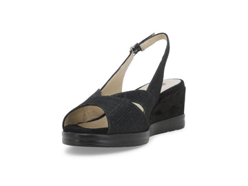 Melluso Sandalo Tessuto Nero - Dettaglio punta R80339Q-256292