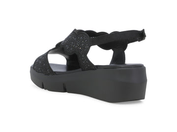 Melluso Sandalo Tessuto Nero - Dettaglio tacco R80440Q-259053