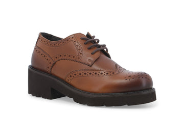 Melluso Women's Shoes Brogue Leather Upper