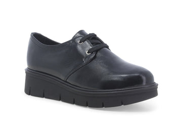 Melluso Women's Winter Lace-Up Shoes Wedge Patent Leather Upper