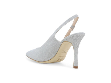 Melluso Slingback Tessuto Argento - Dettaglio tacco D188Q-257692