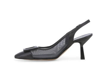 Melluso Slingback Tessuto Nero - Dettaglio laterale E1852Q-260429