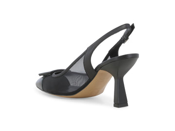 Melluso Slingback Tessuto Nero - Dettaglio tacco E1852Q-260429